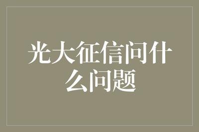 光大征信究竟在問什么？—— 深度解析企業(yè)信用調(diào)查與評(píng)估的核心維度